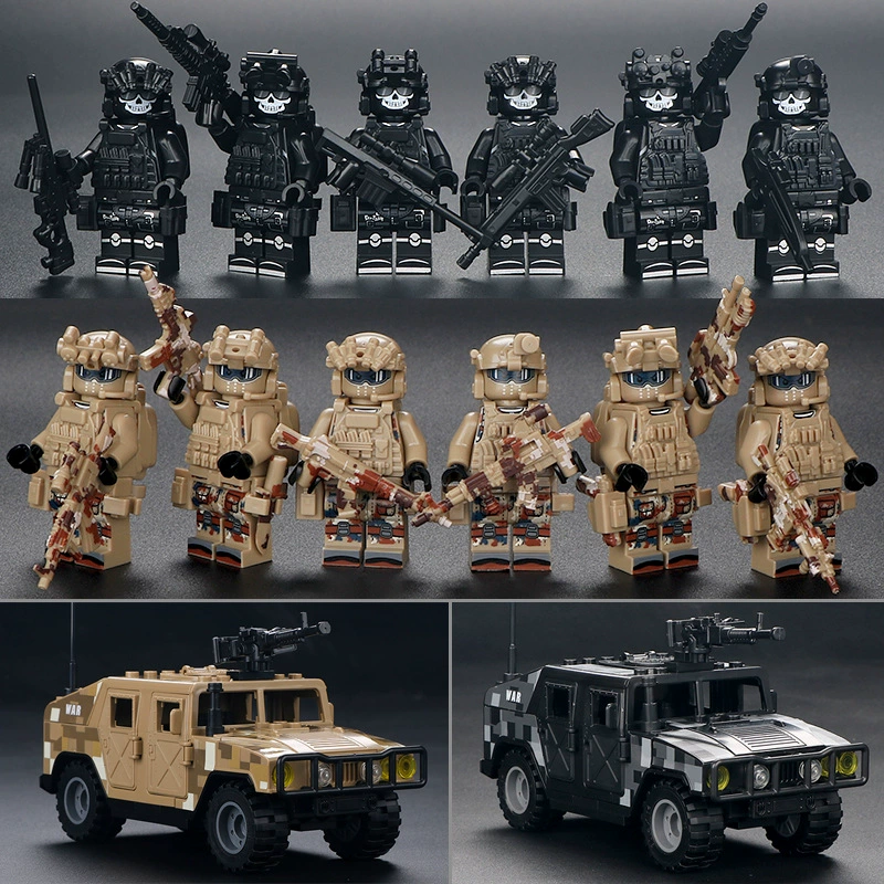 Конструктор с минифигурками (Lego) — военные и полиция, солдаты, техника и аксессуары, наборы