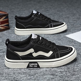 Canvas Men's Shoes 2024 Autumn New Low-top Casual Sports Board Shoes Men's Trendy All-match Breathable Cross-border Cloth Shoes