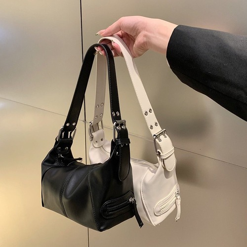 Niche design high-end motorcycle bag y2k sweet cool European and American hot girl belt armpit bag single shoulder crossbody bag trendy