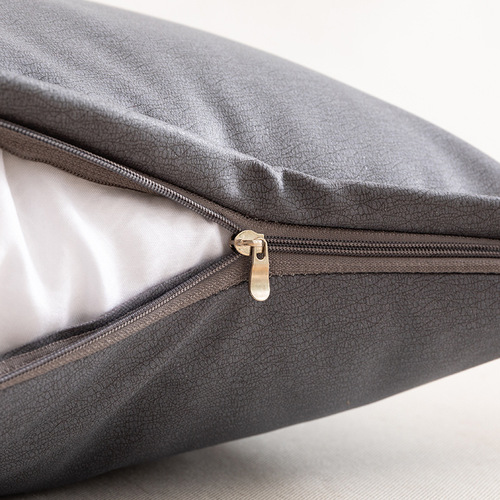 ins cross-border imitation leather technology cloth pillow thickened living room sofa Nordic light luxury plover splicing pillow case cushion