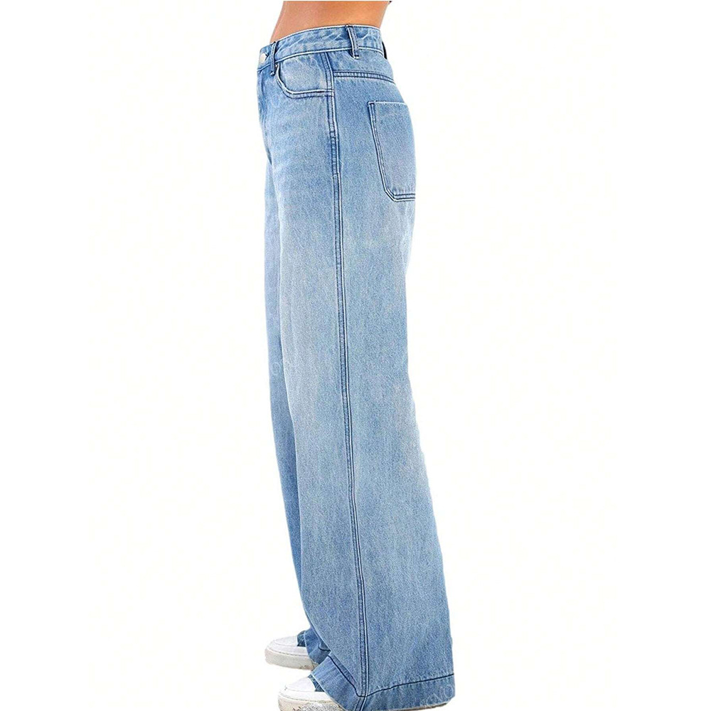 Commerce extérieur européen et transfrontalier Jeans rétro américains 2025 Nouveaux pantalons longs, amples et droits à la mode_voghion.com