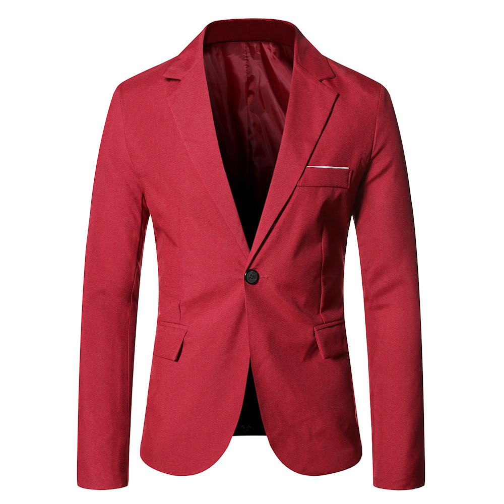 Traje casual traje de los hombres de estilo coreano slim fit traje pequeño chaqueta de una sola pieza de moda de negocios guapo ropa formal