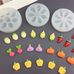 笑顔野菜玉ねぎ大根トウモロコシシリコン金型チョコレートケーキ装飾diyアロマ石膏ろうそく金型