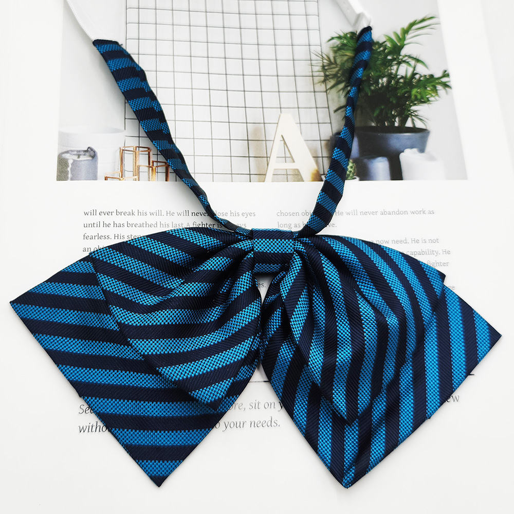 Fabricante spot doble mariposa grande JK pajarita pajarita flor traje de soltero todo fósforo raya universal lazo mujer