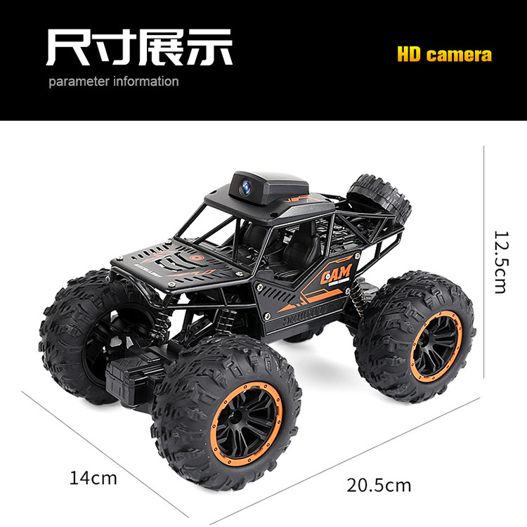 Transfronterizo Inglés RC coche de control remoto WiFi Cámara coche 720p de transmisión de imágenes inteligente fuera de la carretera Carro de aleación de coche de escalada