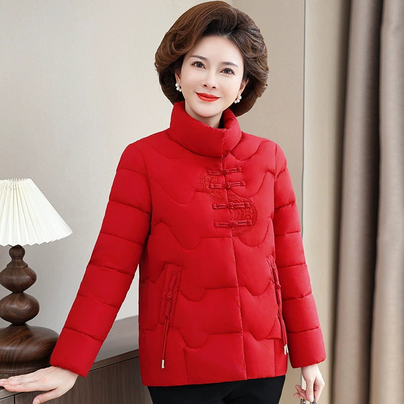 Short down jacket for mother, 2024 years, 50 years, for middle age, plus size