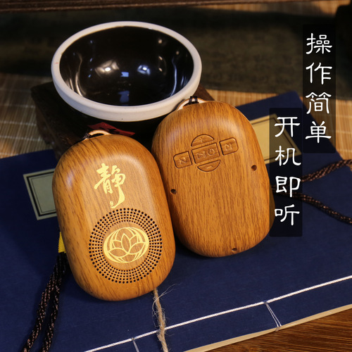 New Wood Grain Speaker High-Quality Mini Portable Card Charging Health Review Book Player