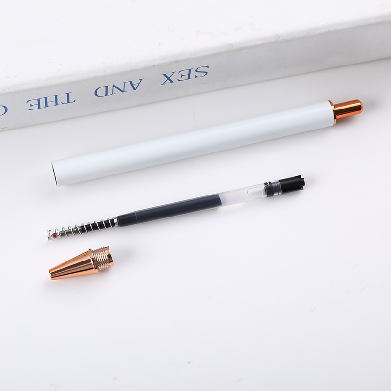 Fábrica al por mayor en stock firma de metal pluma de negocios de alta gama push metal pluma gel pluma publicidad regalo pluma letras