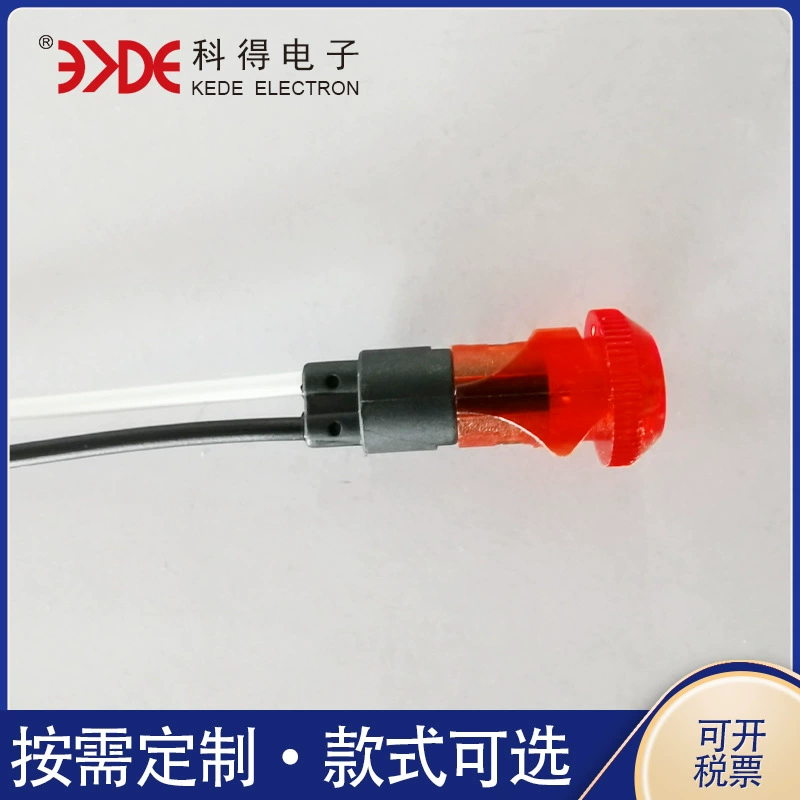 Производитель поставляет индикатор K62 красный пластиковый корпус с проводным индикатором энергосберегающего электрического оборудования индикатор