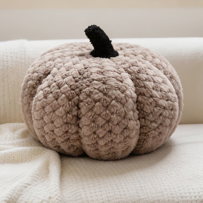 Cojín Decorativo en Forma de Calabaza de Franela Decorativo para Halloween y Hogar