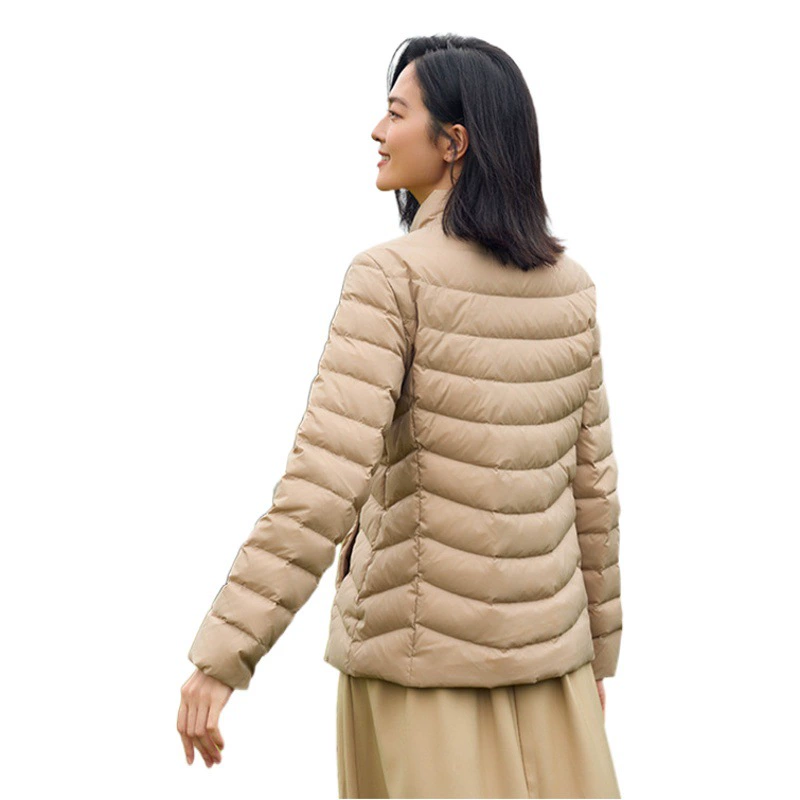 [Прямые продажи фабрики] 2024 новый 95% белый утка пуховик легкий воротник с коротким верхом куртка куртка женский пуховик