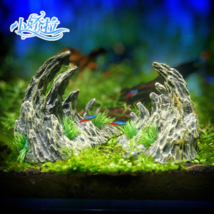 New Simulated Blue Dragon Stone Canyon Landscaping Stone Rockery Decorative Aquatic Plants Ornaments Keel Fish Tank Popular Cross-Border Wholesale