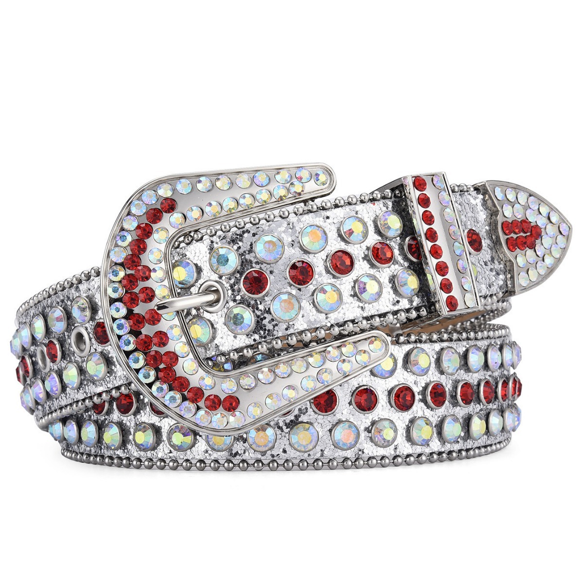 New Punk Belt, Exaggerated European And American Belt, Women's High-end Accessories, Diamond PU Belt, Popular Style, Fashionable Belt_voghion.com