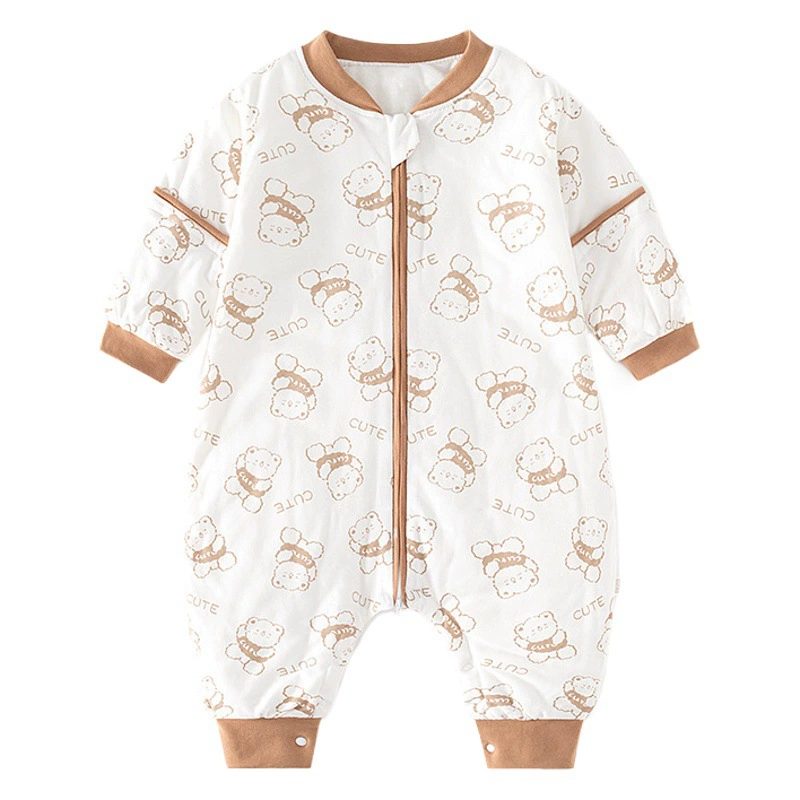 Детские спальные мешки Весна и Осень Зимний хлопок Детские ноги утолщенные пижамы новорожденные молнии многофункциональное анти-пинат