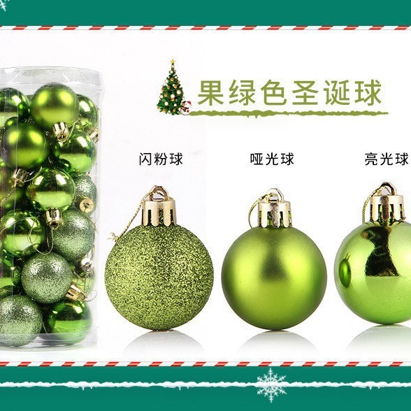 Navidad fiesta decoración 4/6/8cm barril chapado color bola de plástico decoración del árbol de Navidad bola colgante piezas