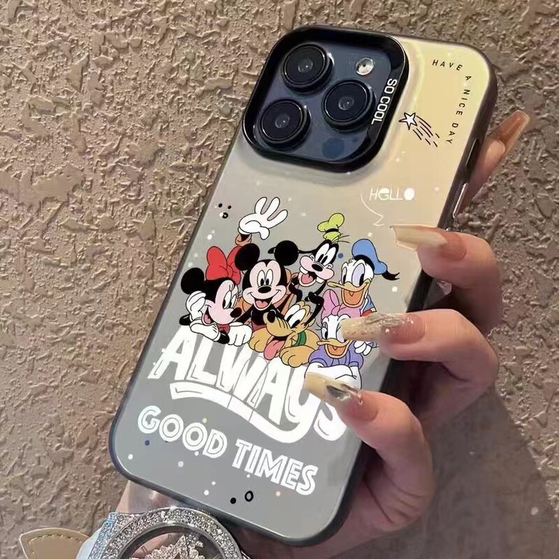 Cheerful Mickey-Themed Phone Case Suitable for Apple 17Pro, Iphone16Promax, Cartoon 15Plus, European and American Style 14