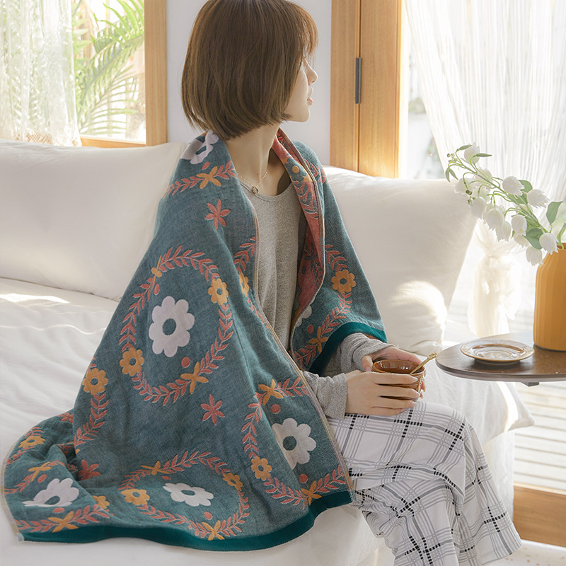 Xinjiang long-staple cotton gauze bath towel adult household pure cotton water-absorbent quick-drying not easy to shed hair male and female couple towel
