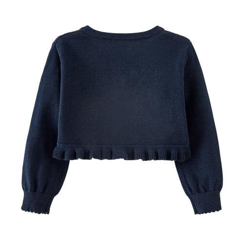 Spring and Autumn New Pure Cotton Ball Children's Sweater Jacket Category A Baby Shawl Thin Girls Knitted Cardigan