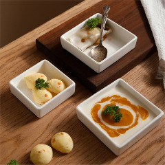創意陶瓷正方盅布丁碗蛋糕盤調料碟小吃盤碟泡菜番茄碟可進烤箱