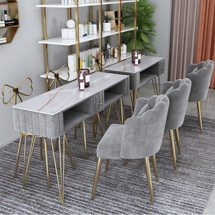 Nordic Double-Layer Manicure Table and Chair Set Special Price Economical Single and Double Light Luxury Marble Internet Celebrity Makeup Table