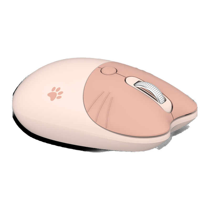 Mouse inalámbrico M3 Ferris Mofii, 2.4G Bluetooth dual modo, diseño cartoon miau lindo y silencioso.