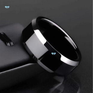Fashion Charm Jewelry Ring for Men Women Stainless Steel Black