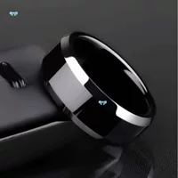 Модное очаровательное ювелирное кольцо для мужчин и женщин из нержавеющей стали черного цвета