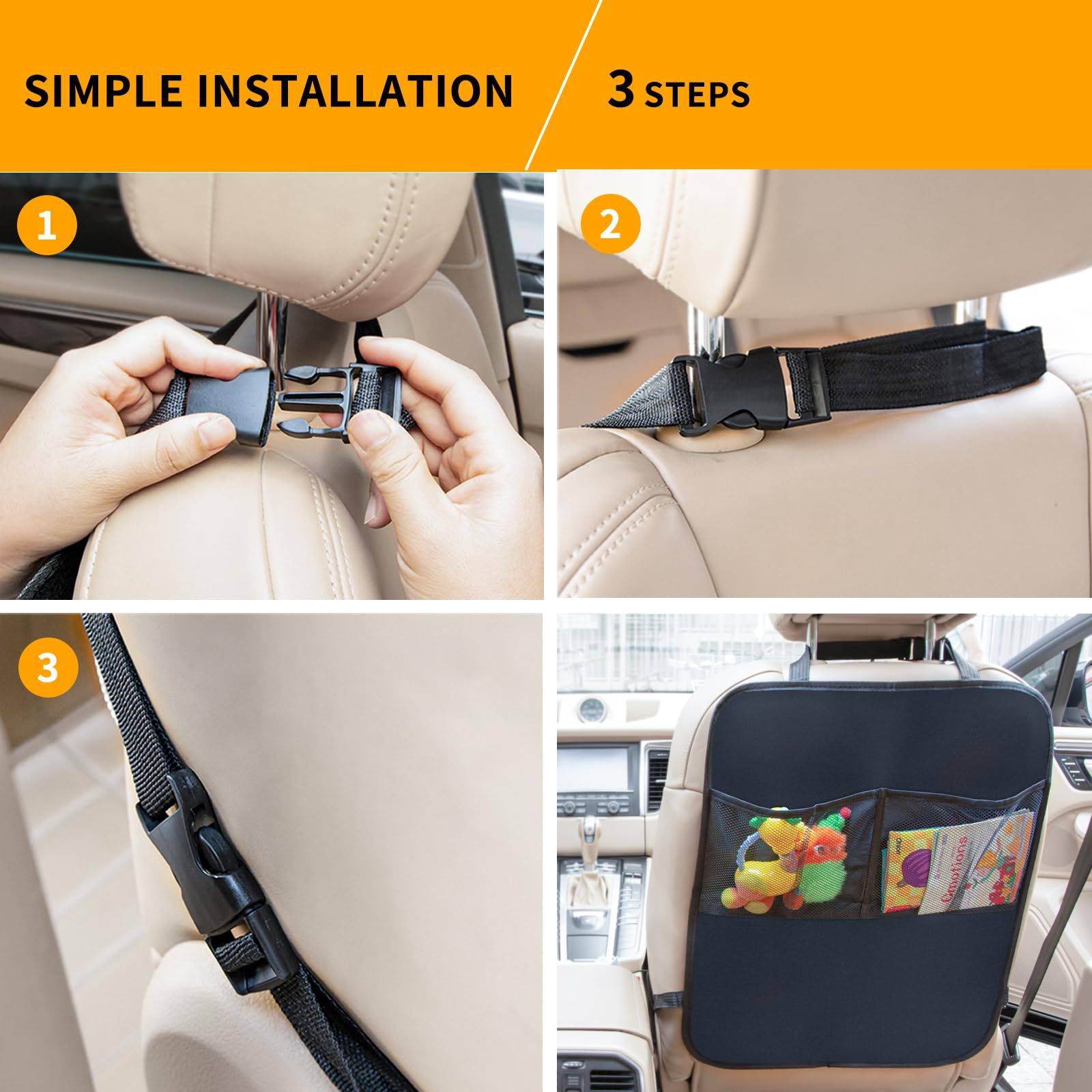 Nuevo tipo de explosión transfronteriza bolsa de almacenamiento del asiento trasero del automóvil contenedor de basura multifuncional mesa de comedor taza de soporte de respaldo de la silla anti-caña