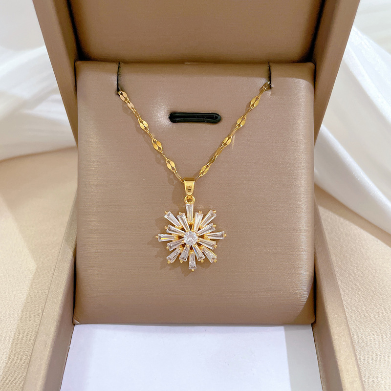 30g Weight Electroplating Gold Plating Process Gold Plated, Golden Plated Plating Material Artificial Gemstones Inlay Material Golden Plated 304 Stainless Steel Electroplating Artificial Gemstones Geometric Sweet Earrings Necklace For Women'S