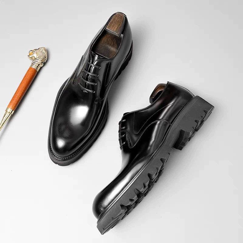 Трансграничная износостойкая резиновая подошва из вспененного материала, кожаная обувь, мужской деловой костюм из натуральной кожи, оксфорды, свадебные туфли, пригородные