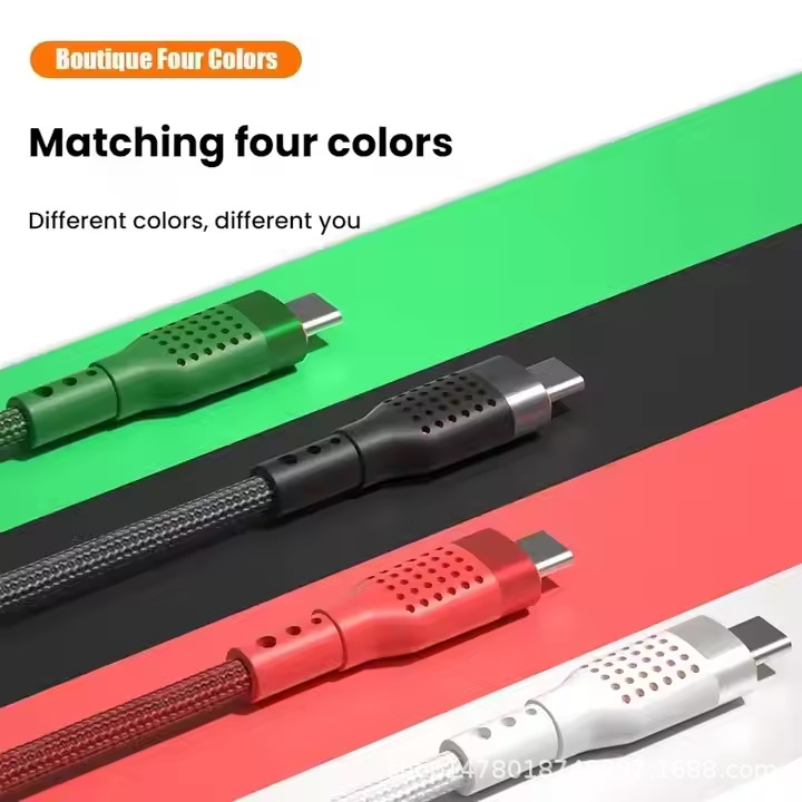 66w ultra fast charging type C data cable, 1 m braided cable