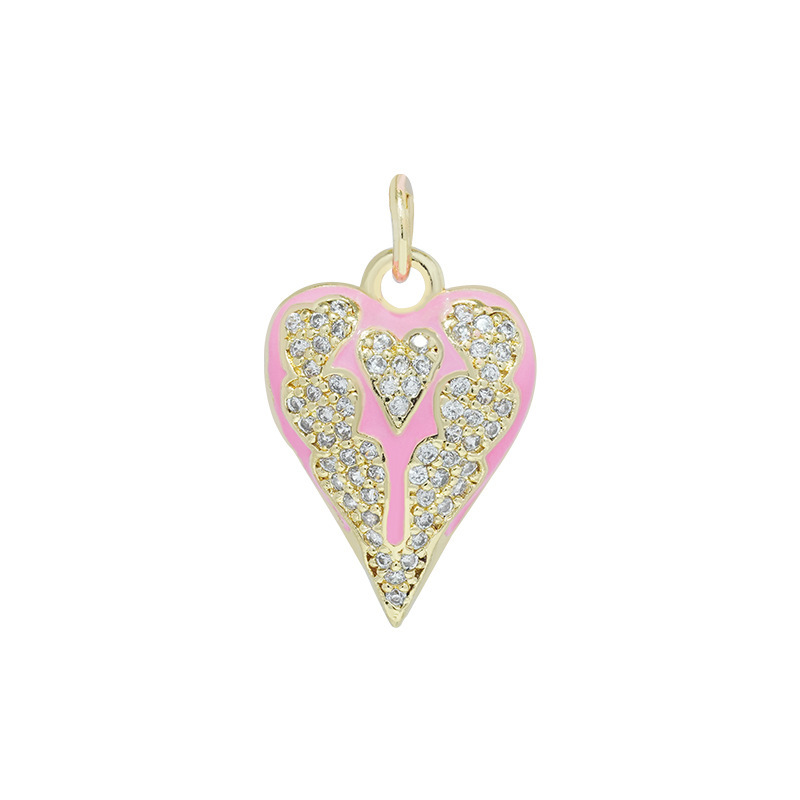 5g Weight Pendant Jewelry Making Type 17*18.8mm Jewelry Making Size Zircon Inlay Material DIY Jewelry Accessories Classification 1 Piece Quantity Copper Material Heart Shape Pattern Plating Design Simple Style Style 1 Piece 17*18.8mm Copper Zircon Heart Shape Pendant 13