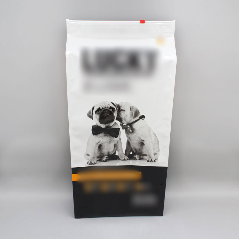 厂家供应宠物食品包装10kg四边封滑块拉链袋多种规格混批免费设计