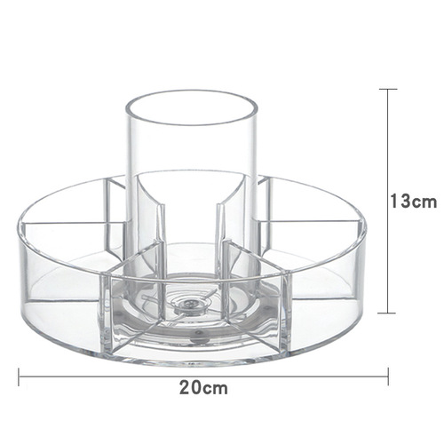 透明化妆品收纳盒360°可旋转桌面梳妆台口红护肤品置物架化妆盒