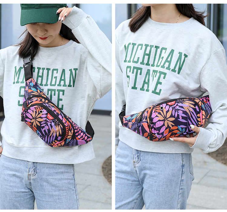 Creative, versatile, fashionable landscape pictures, women's running, cycling, crossbody and close-fitting waist bags, cross-border wholesale and distribution undefined