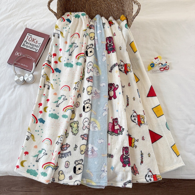 Invierno nuevo pantalones cálidos de franela estilo de caricatura coreano para mujeres más grueso y terciopelo cálido para el hogar pijamas de lana se pueden usar fuera