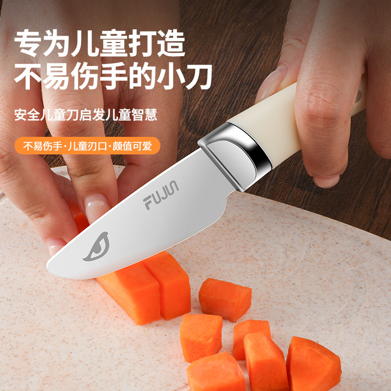 Cuchillo de frutas para niños cuchillo de corte manual cuchillo de cocina suplemento conjunto de tabla de corte para educación temprana jardín de infantes