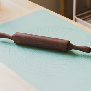 I9Ek Ebony Roller Rolling Pin Solid Wood Commercial Household Baking Large Hammer Pastry Roller Large Size