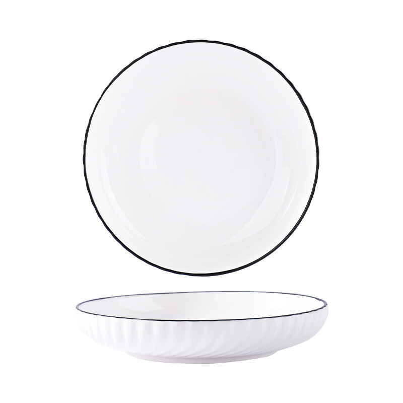 Xuan Yue plato de comedor de alto valor, plato de cerámica, conjunto de platos domésticos, platos de flores asados de alta temperatura, platos de platos image 5
