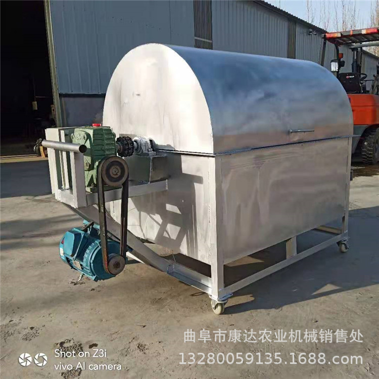 滚筒式栗子炒货机  金银花电加热烘干机 不锈钢碳钢碳加热炒货机