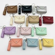 简约迷你零钱包加厚双层皮革硬币包便携耳机包ins风马卡龙钥匙包