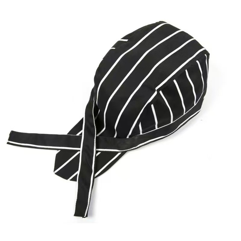 Pirate Hat Manufacturer Wholesale Black Adjustable Chef Hats for Restaurants, Unisex Waiter and Waitress Headgear