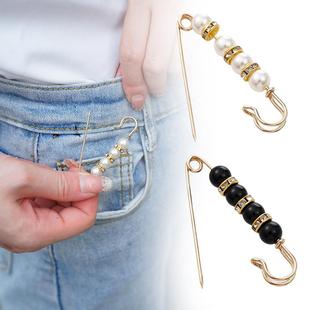 Pants Waist Tight Pin Waist Tight Artifact Anti-Light Brooch High-End Corsage Pin Pearl Brooch Buckle