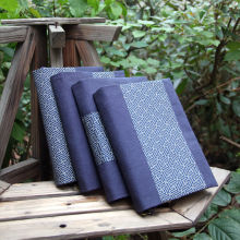 书皮手工布艺书衣书套男士布封皮保护布套拼布