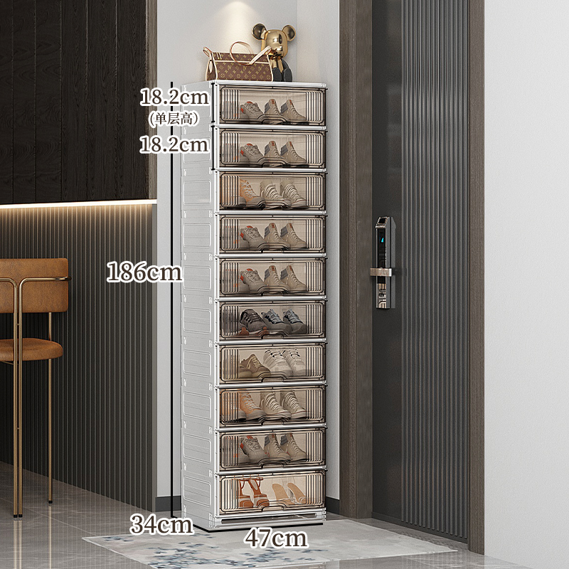 ✿ ✾ ✽ ✽ ✾ ✿    [6면 모두 단단함] 넓어지고 두꺼워짐, 1열, 10겹 - 큰 신발 20켤레 수용 가능 ✿ ✾ ✽ ✽ ✾ ✿