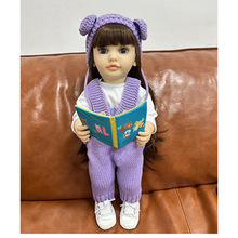 新款重生娃娃可爱女孩玩具22寸搪胶摇头读书智能对话带遥控器