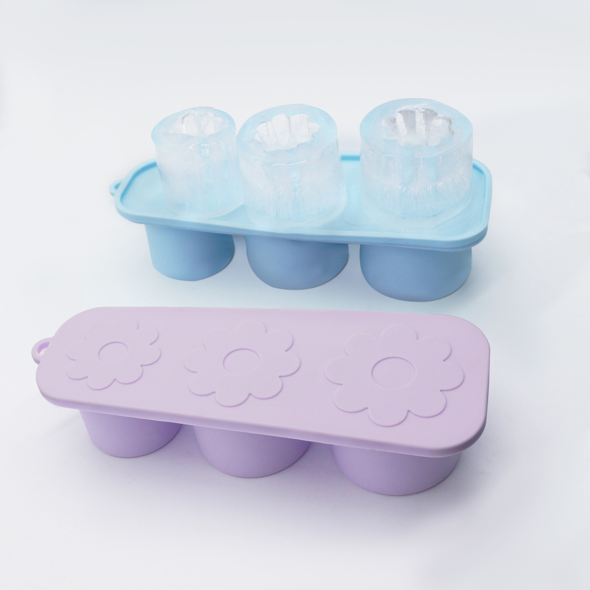 Ventas transfronterizas calientes Stanley Hielo Flor encantadora fácil de desmoldear molde de hielo de grado alimenticio Hielo de silicona Hielo