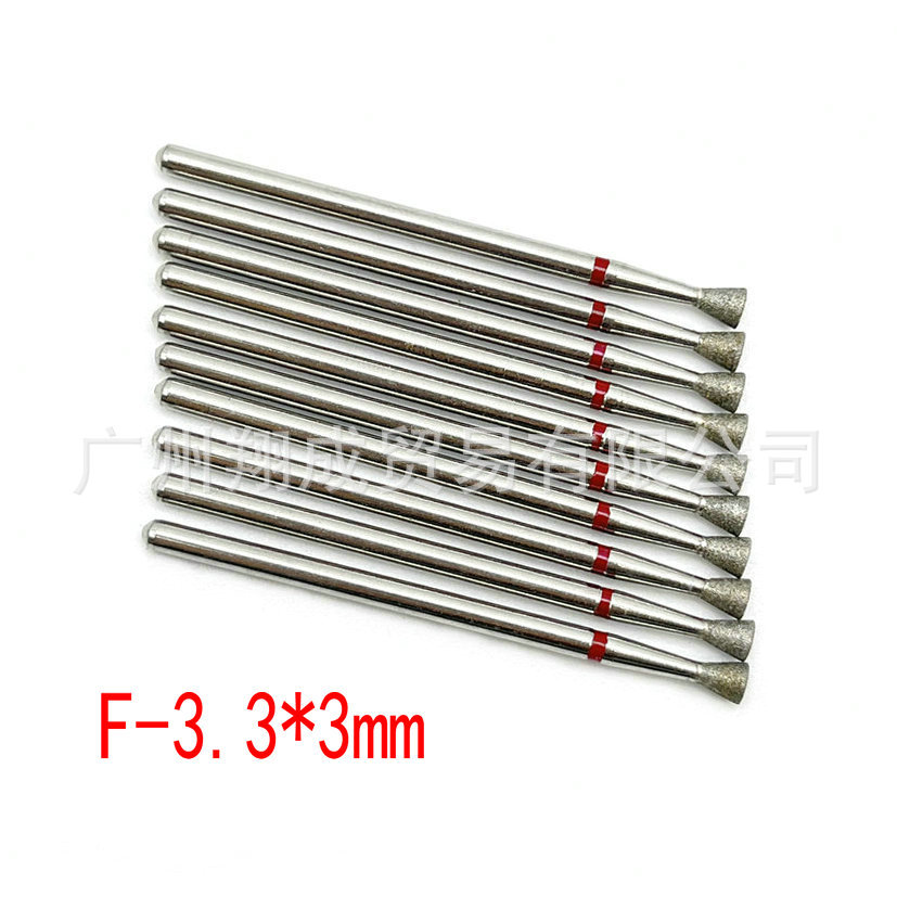 10 unids Amazon Venta caliente nail art carborundum pulido traje uñas descarga taladro piel muerta eliminación diamante Taladro