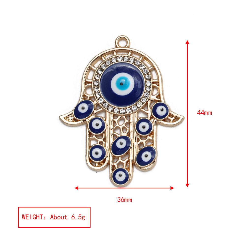 5 Piezas/Paquete Cobre Diamantes De Imitación Ojo Del Diablo Colgante display picture 7