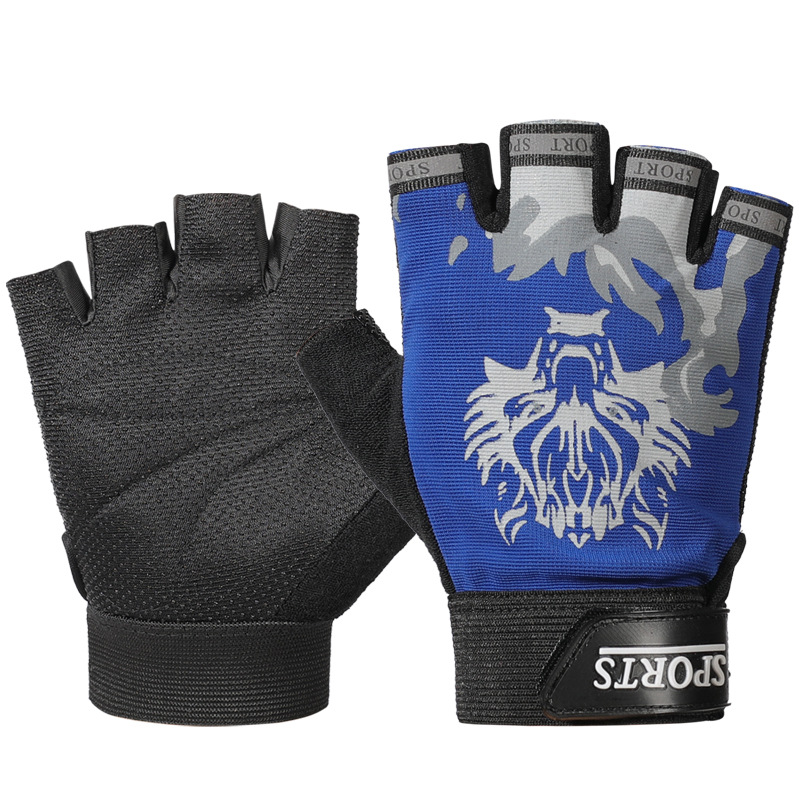 늑대 머리 반 손가락-블루